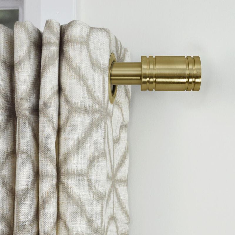 Versailles Lexington Ringlets Steel Heavy Duty Curtain Rods for Windows Set 86" - 144" Black