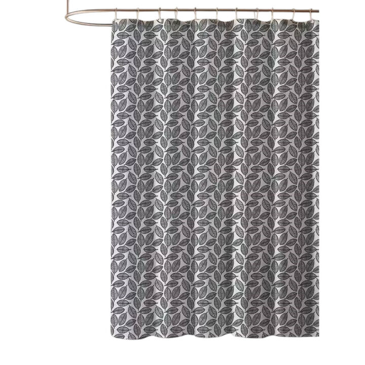 Leaves Polyester Shower Curtain – Water-Repellent, Machine-Washable & Eco-Friendly Fabric