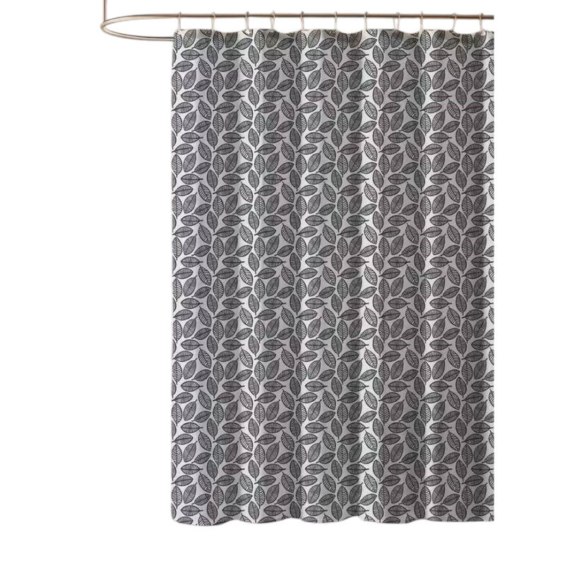 Leaves Polyester Shower Curtain – Water-Repellent, Machine-Washable & Eco-Friendly Fabric
