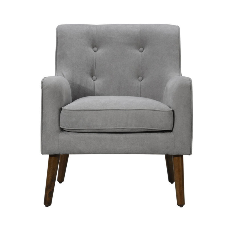 Ryder Mid Century Modern Steel Woven Fabric Tufted Armchair