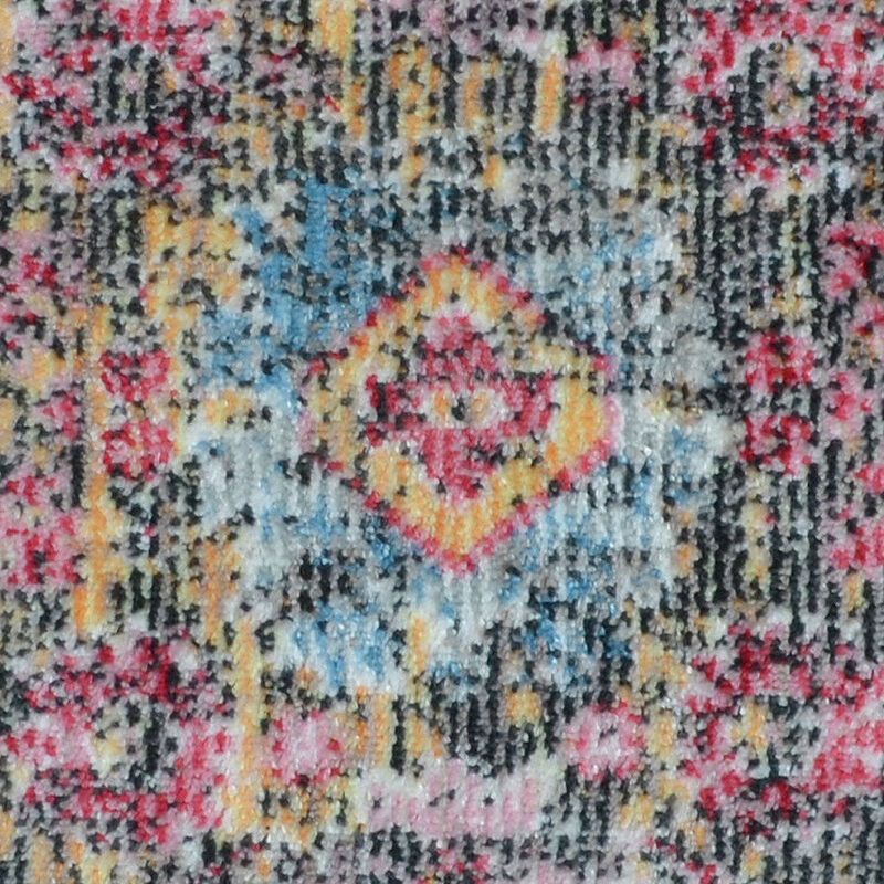 RUGSOTIC CARPETS MACHINE MADE POLYESTER AREA RUGS  - 1'8''x2'10'', Rectangle Shape, Multicolor Color, Classic Oriental Traditional  Design, Low Pile Machine Made Area Rugs (M00086)