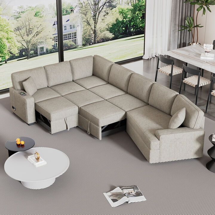 Merax L-shaped Sofa Chenille Sectional Sofa