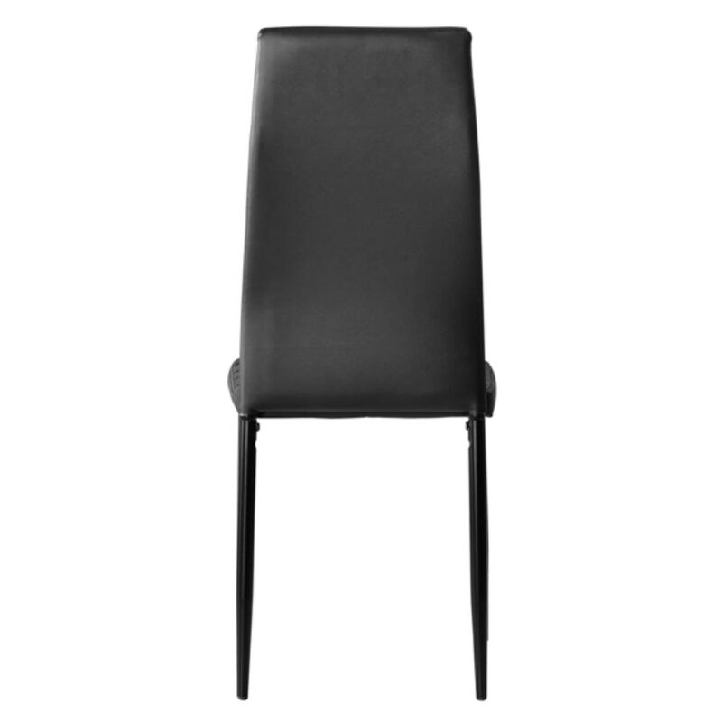 Elegant High Backrest Dining Chairs Assembled with Striped Texture & Modern Design