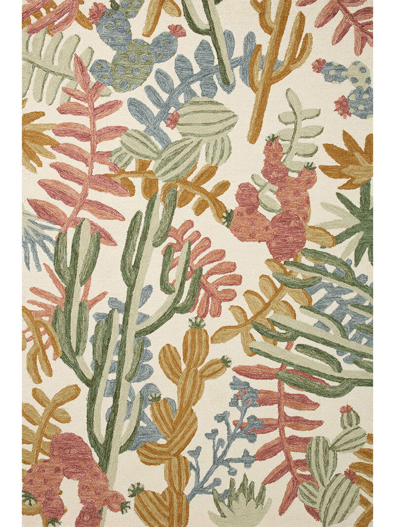 Cura CUR04 Ivory/Multi 18" x 18" Sample Rug