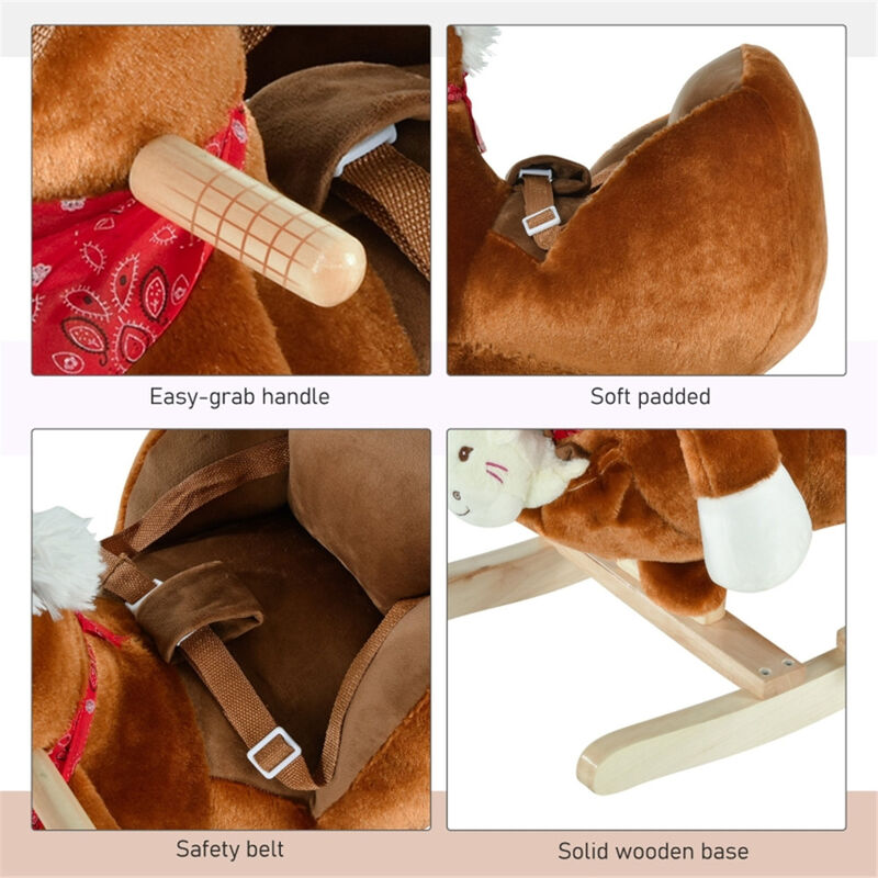 Toddler Rocking Horse, Safe and Plush Ride-On Toy for Little Ones
