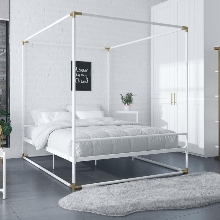 Celeste Canopy Metal Bed