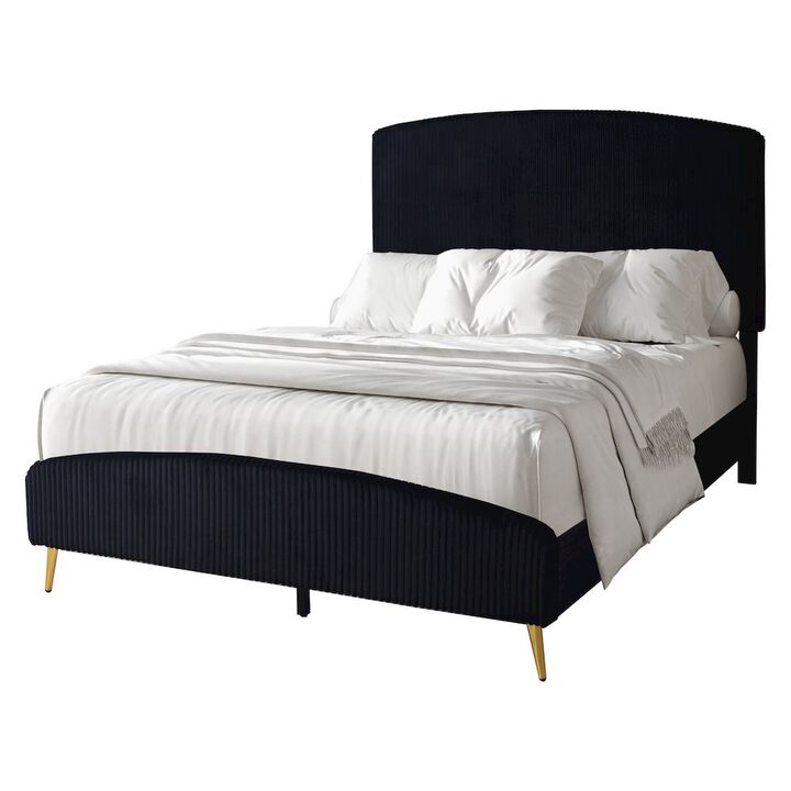 New Classic Furniture Kailani Wood Queen Bed, Black