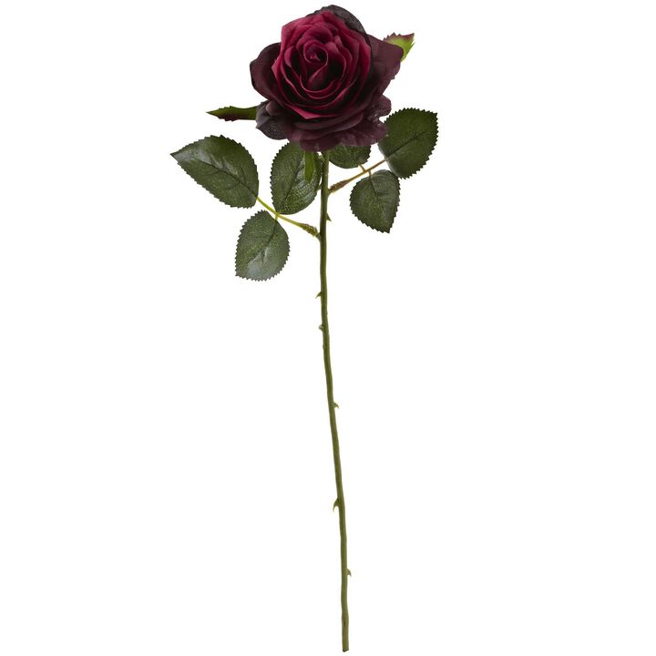 Nearly Natural 18-in Rose Artificial Flower (Set of 24)