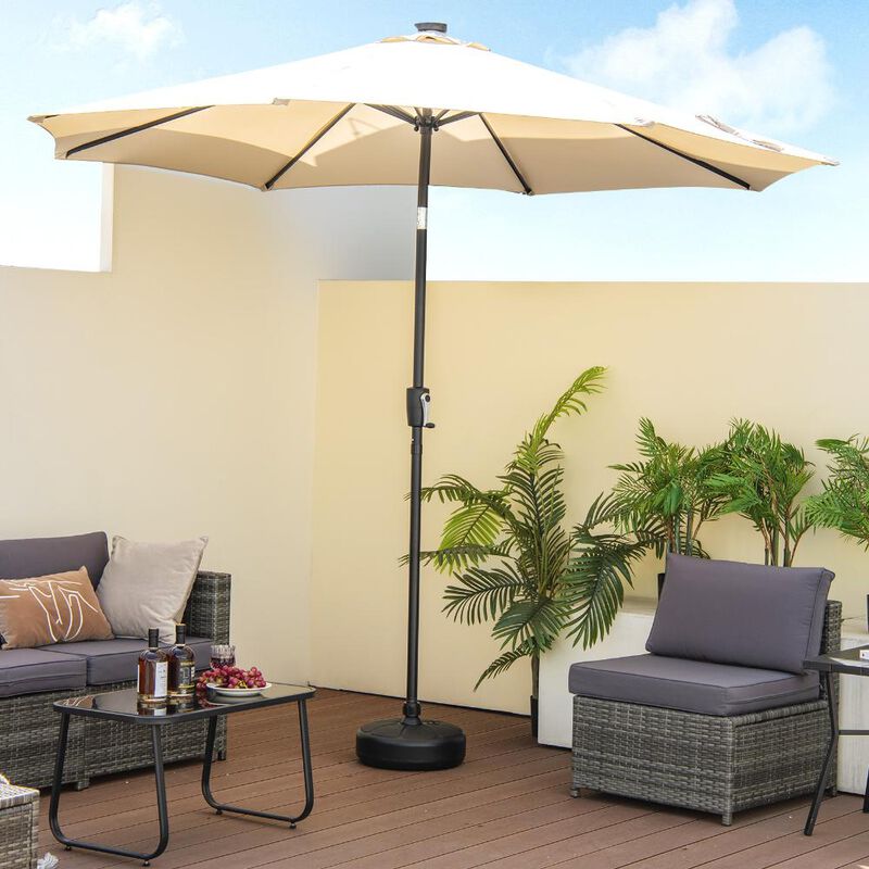 27 lbs Fillable Round Umbrella Base Stand for Yard Garden Poolside