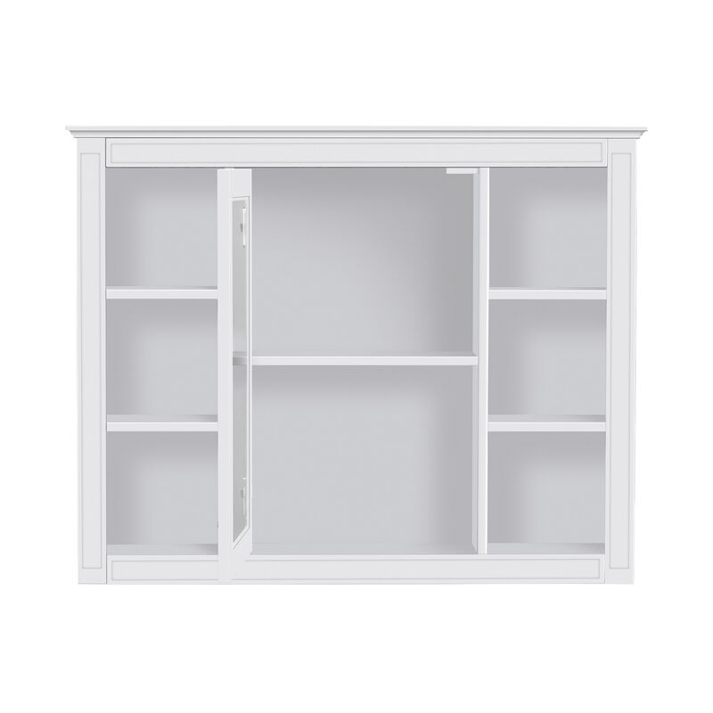 Premium Wall-Mounted Storage Cabinet with Mirror and Adjustable Shelves