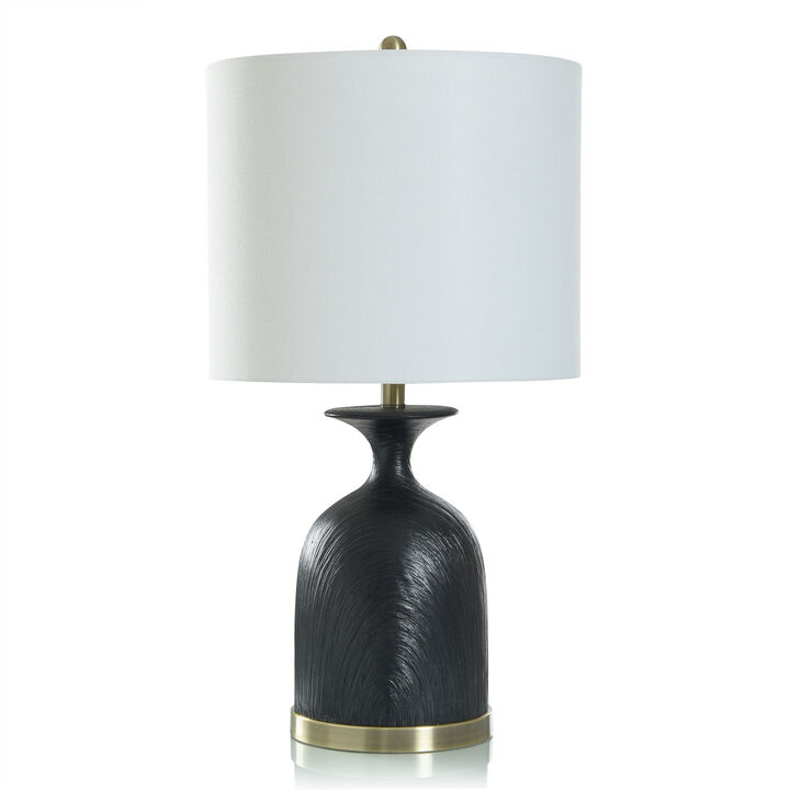 Satin Black Table Lamp