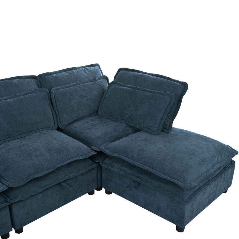 Merax Polyester Double-Layer Cushion Modular Sofa