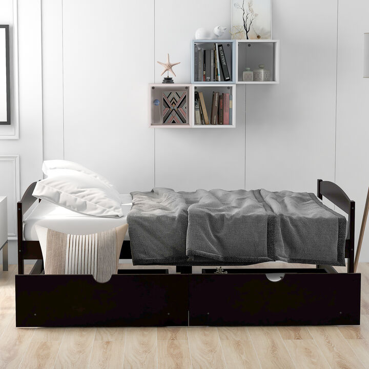 Merax Simple Style Platform Bed with Drawers