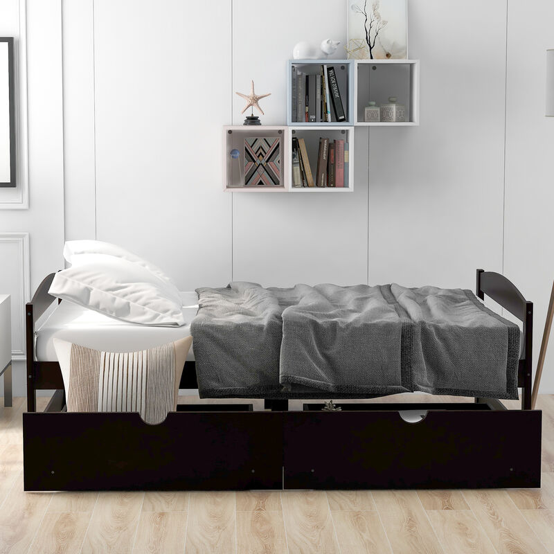 Merax Simple Style Platform Bed with Drawers