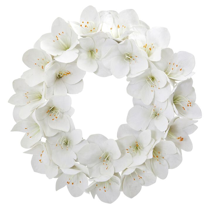 Hivvago 24" Amaryllis Artificial Wreath