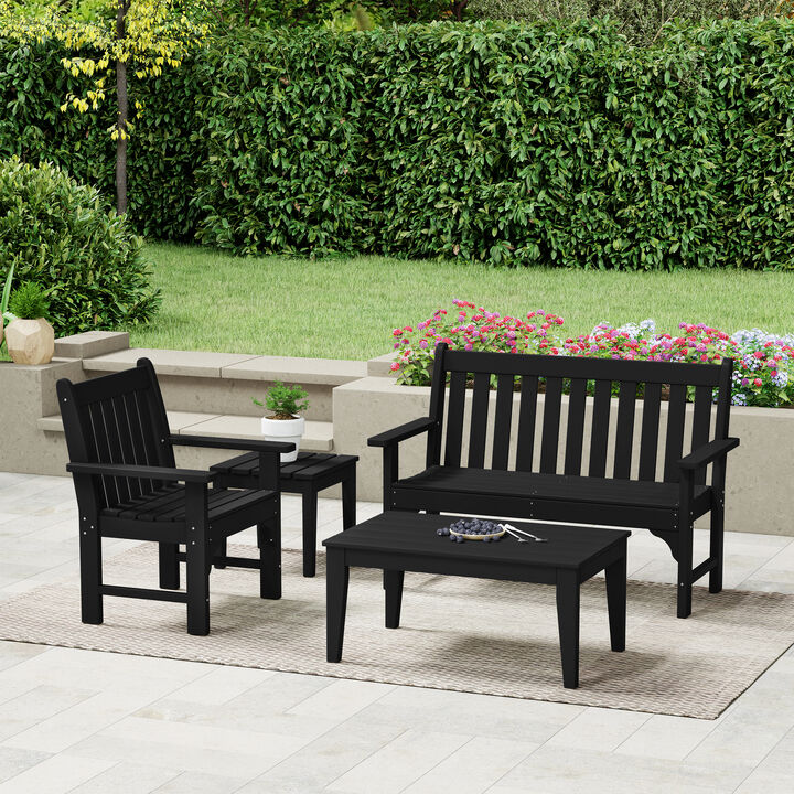WestinTrends 4-Piece HDPE Outdoor Patio Furniture Couch Set