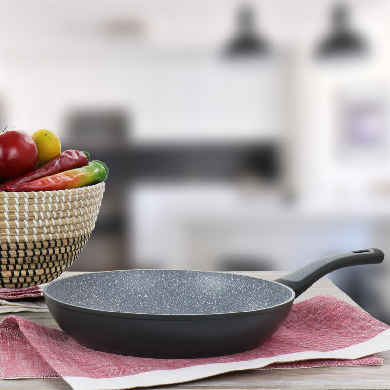 Oster Bastone 10 Inch Aluminum Nonstick Frying Pan in Speckled Gray