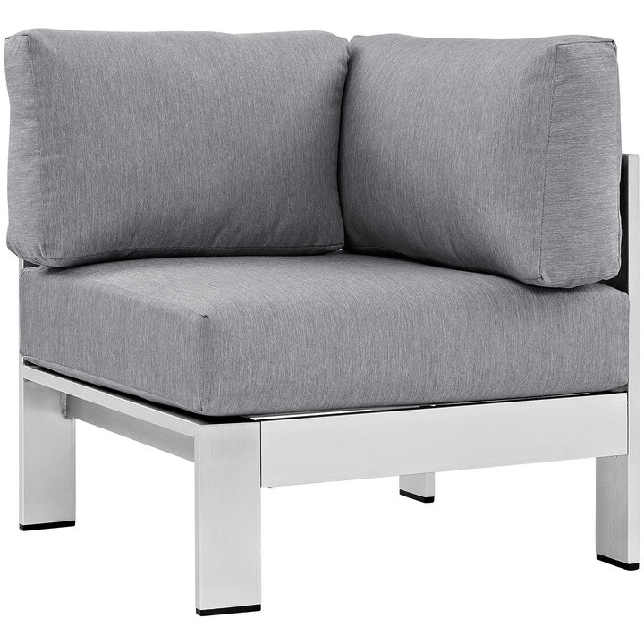 Modway - Shore Outdoor Patio Aluminum Corner Sofa