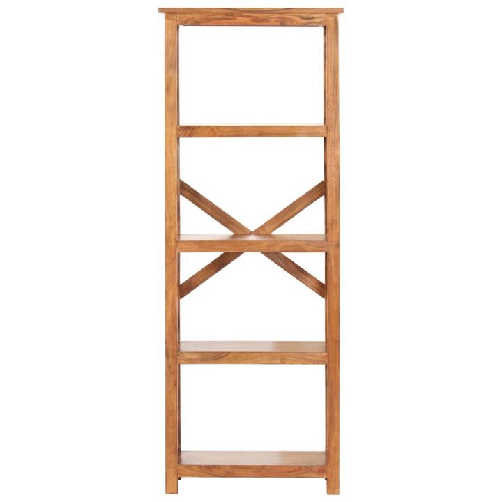 vidaXL Bookshelf 23.6"x11.8"x70.9" Solid Acacia Wood Sheesham Finish