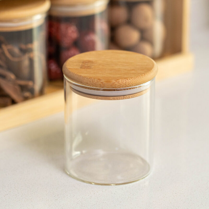 Basicwise Versatile 3-Tier Bamboo Spice Rack and Pantry Organizer with 12 Glass Jars – Perfect for Countertop Storage in Kitchens to Keep  Seasoning Containers Neatly Displayed and Easily Accessible