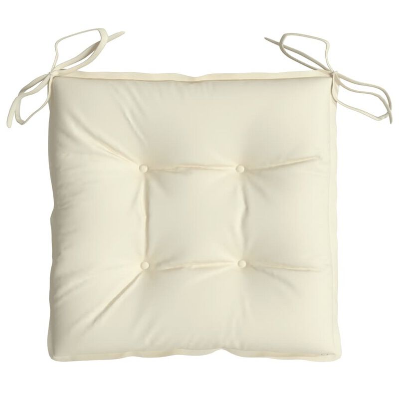 Kia Outdoor Cushion for Set of 4, Square White Oxford Fabric - Benzara