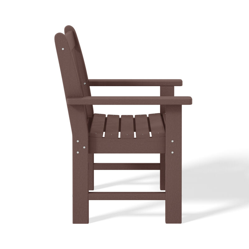 WestinTrends 5-Piece HDPE Outdoor Patio Chair and Square Table Dining Set