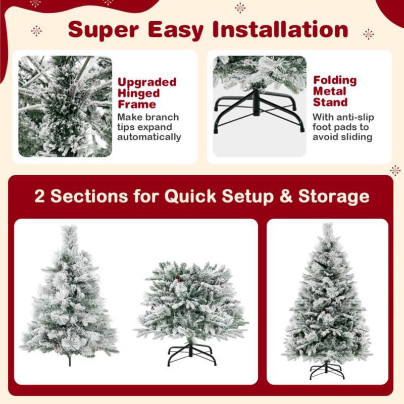 Artificial Xmas Tree with Pine Needles and LED Lights