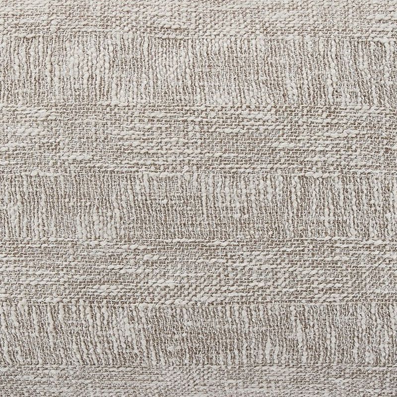 Throw Pillow Set of 4, 20 Inch Square, Brown and White Cotton Woven Texture -