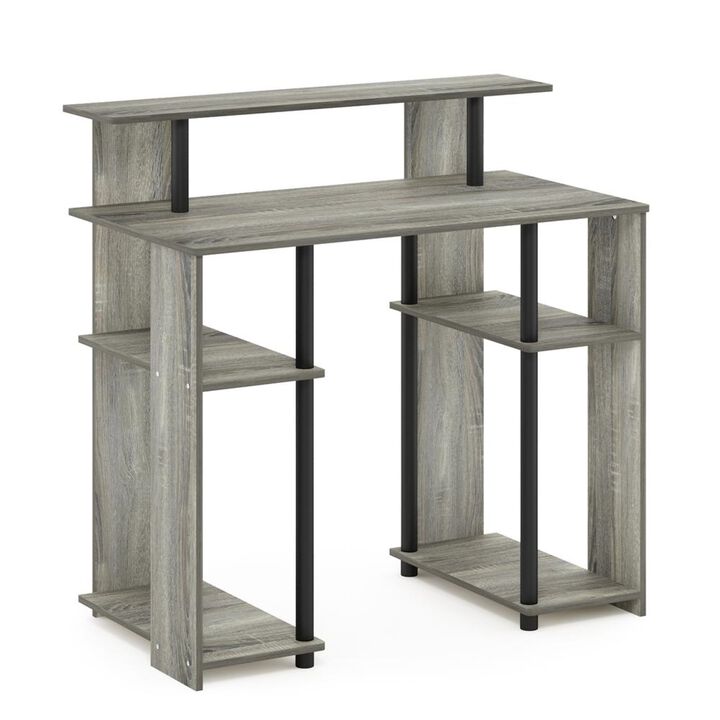 Furinno Furinno JAYA Simple Design Computer Writing Desk, French Oak Grey/Black