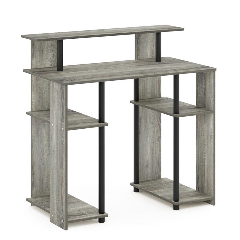 Furinno Furinno JAYA Simple Design Computer Writing Desk, French Oak Grey/Black