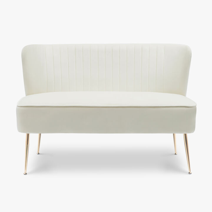 WestinTrends 46" Wide Upholstered Velvet Love Seat Sofa
