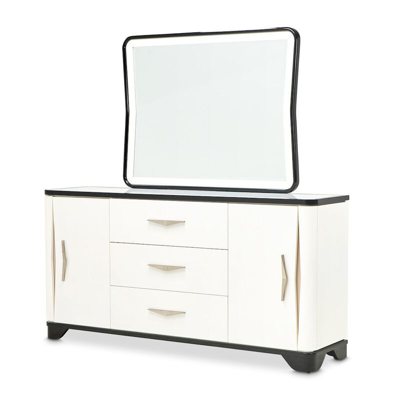 Michael Amini Tuxedo Sideboard - Piano Keyboard