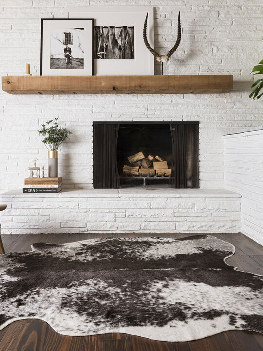 Grand Canyon Ivory/Charcoal 3'10" x 5' Rug