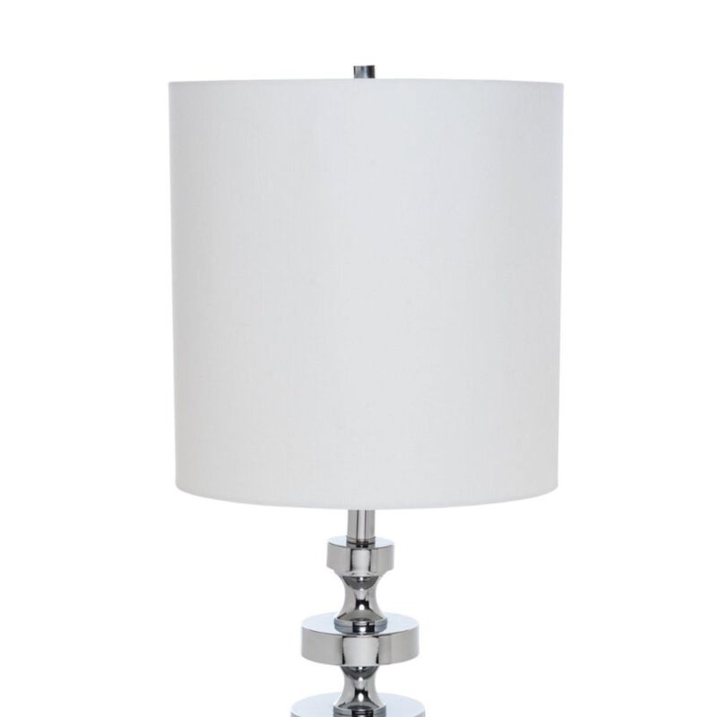 Lux Lighting Nicole 36 Chrome Metal Table lamp, (Set of 2)