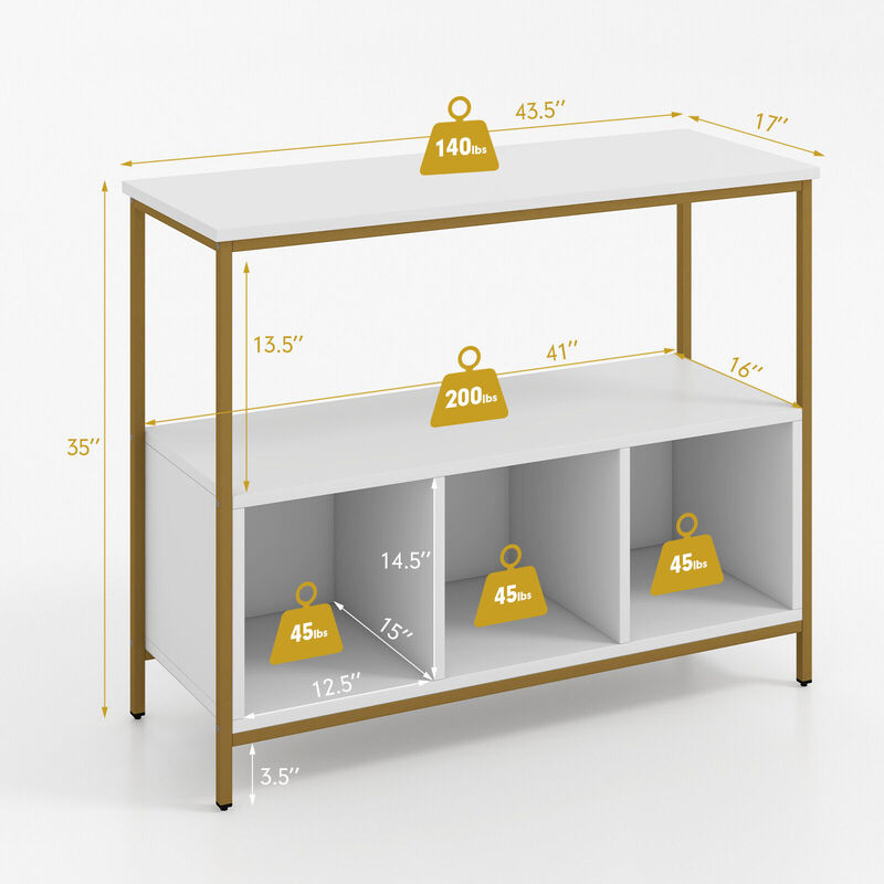 Modern Kitchen Buffet Sideboard with 3 Compartments