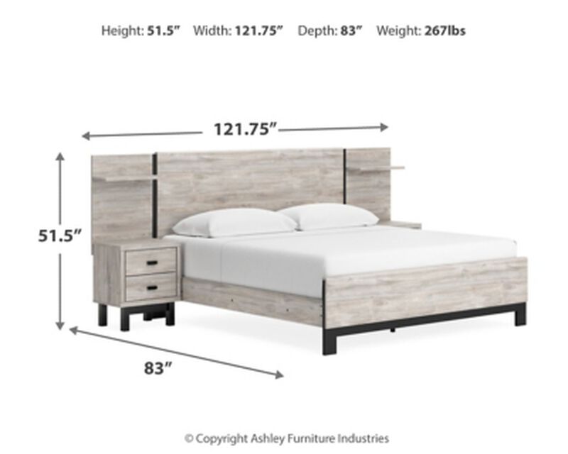 Vessalli King Panel Bed with Extensions