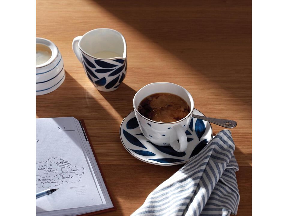 Lenox Blue Bay 4-Piece Teacup & Saucer Set