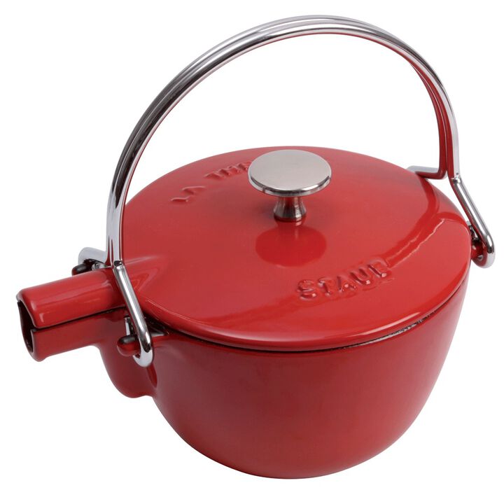 Staub Cast Iron 1-qt Round Tea Kettle - Matte Black