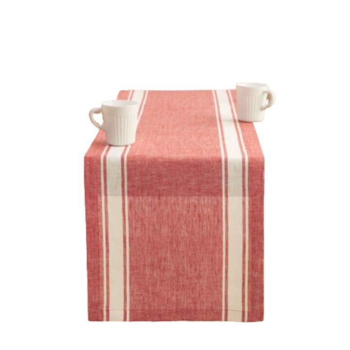 Solino Home 100% Pure Linen Tablecloth | Farmhouse Stripe