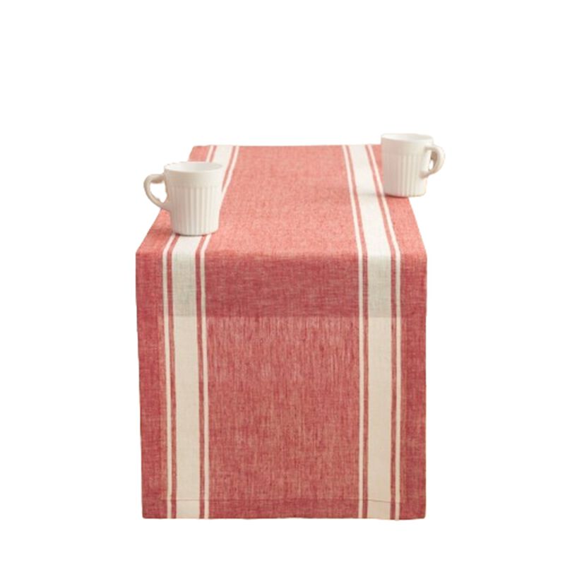 Solino Home 100% Pure Linen Tablecloth | Farmhouse Stripe