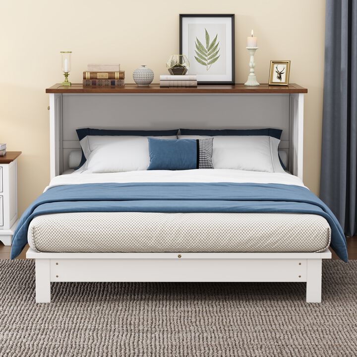 Merax Murphy Bed Cabinet with Charging Station
