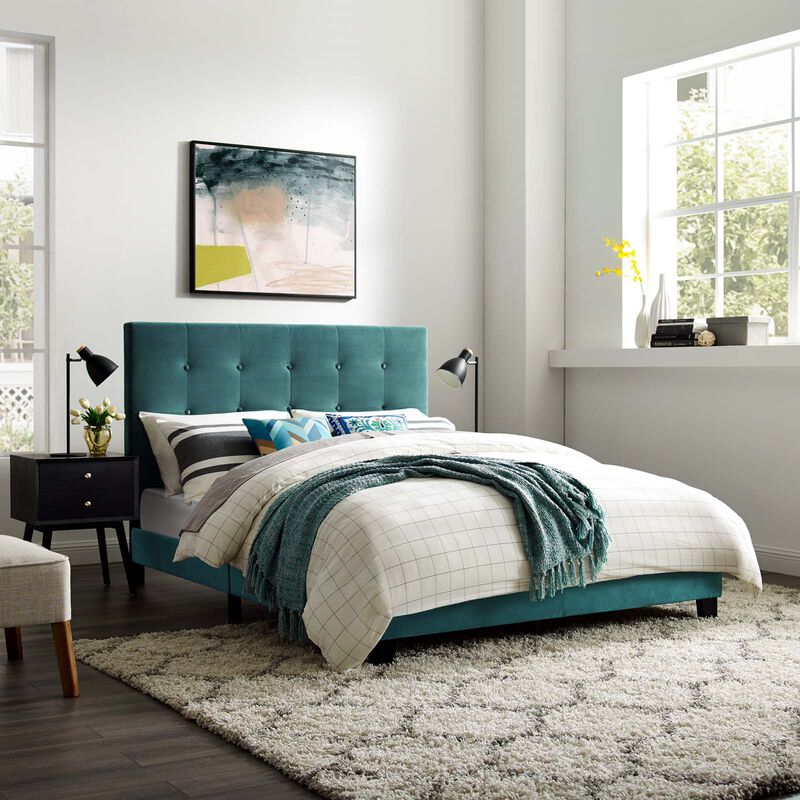 Modway - Melanie Full Tufted Button Upholstered Performance Velvet Platform Bed