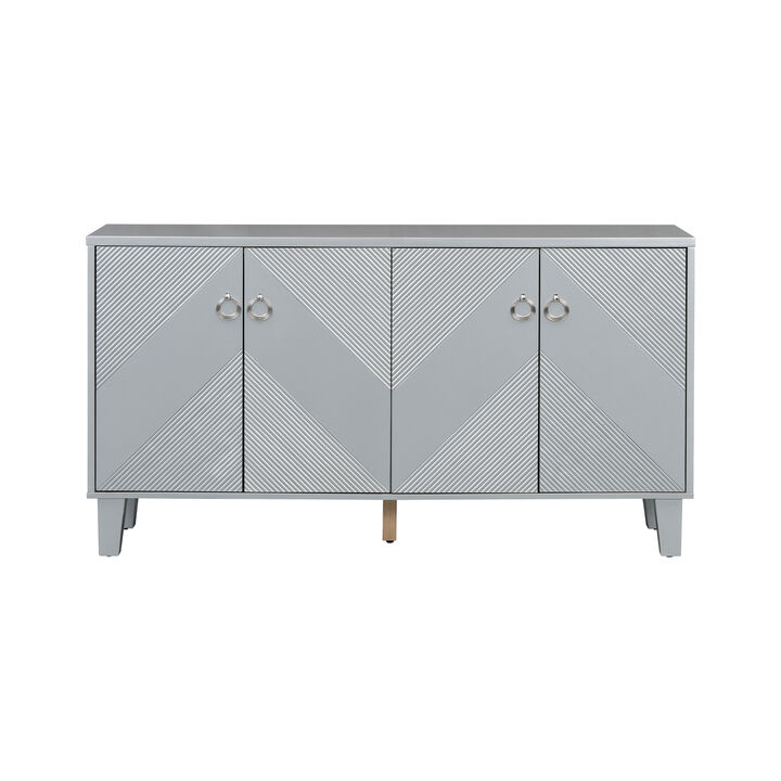 Merax Light Luxury Geometric Patterns Cabinet