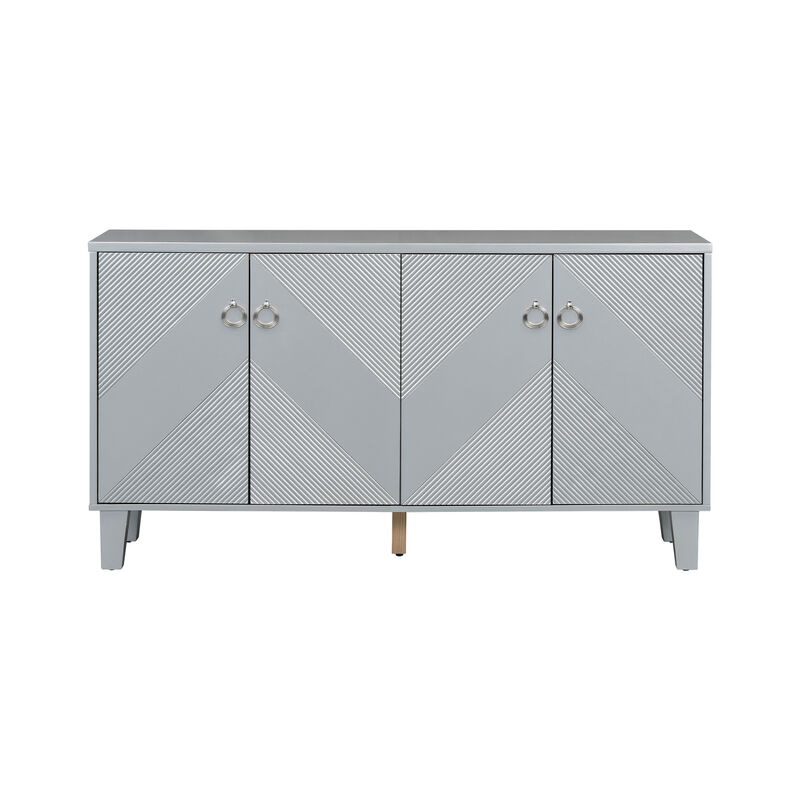 Merax Light Luxury Geometric Patterns Cabinet