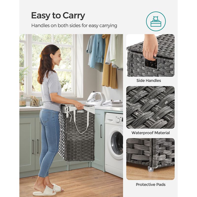 Collapsible Laundry Hamper Space-Saving Design with Easy-to-Carry Handles