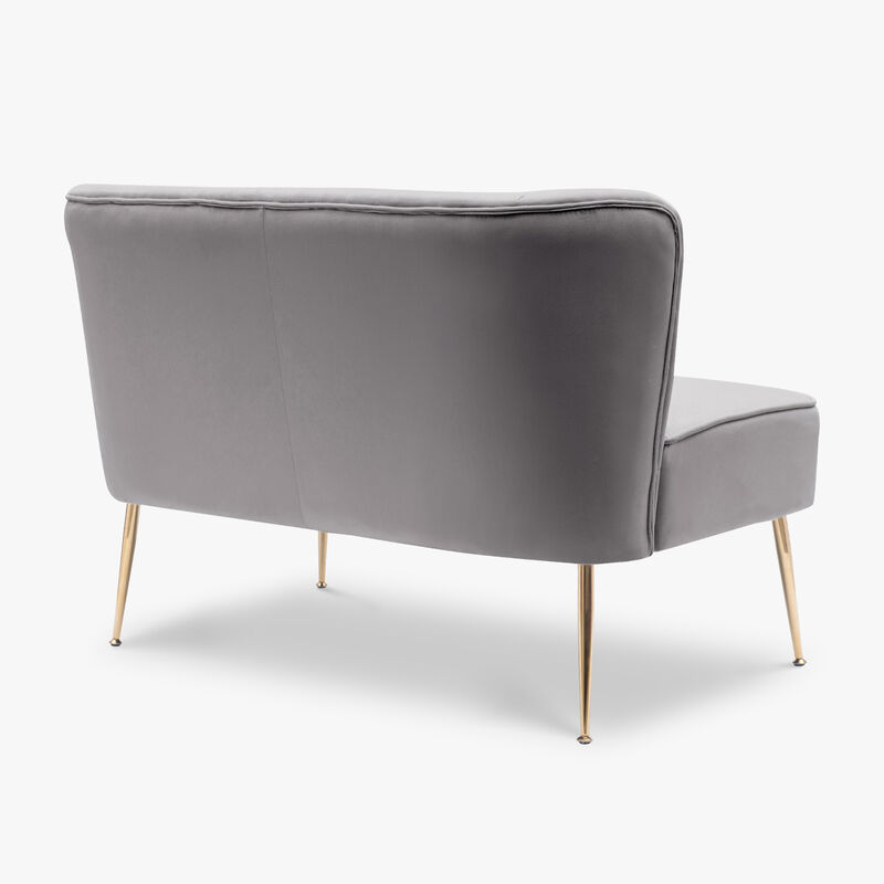 WestinTrends 46" Wide Upholstered Velvet Love Seat Sofa