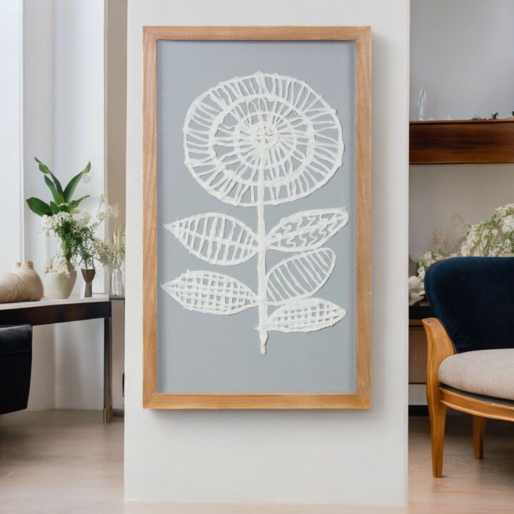 Framed Paper Mache Flower Wall Art (Set of 2)