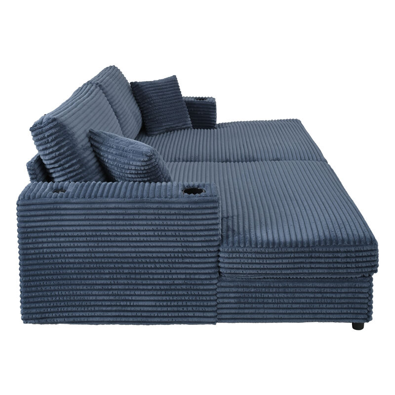 Merax Oversized Loveseat Chaise Lounge Sectional Sofa