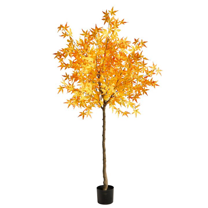 Hivvago 6 Feet Autumn Maple Artificial Tree