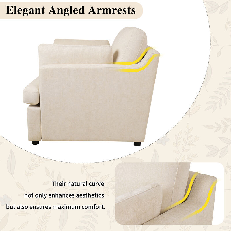 Merax Versatile Neutral Style Accent Chair Home Chair